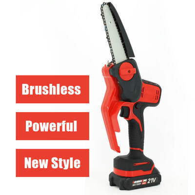 21V 6 Inch Handheld Small Power Cordless Mini Electric Chainsaw Wood Cutting Battery Chain Saw