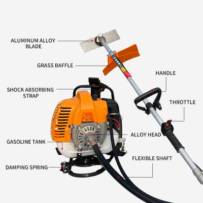 42.7CC Backpack Type Gasoline Grass Cutter Heavy Duty Weed Wacker
