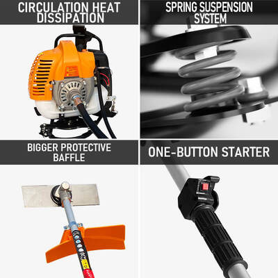 42.7CC Backpack Type Gasoline Grass Cutter Heavy Duty Weed Wacker