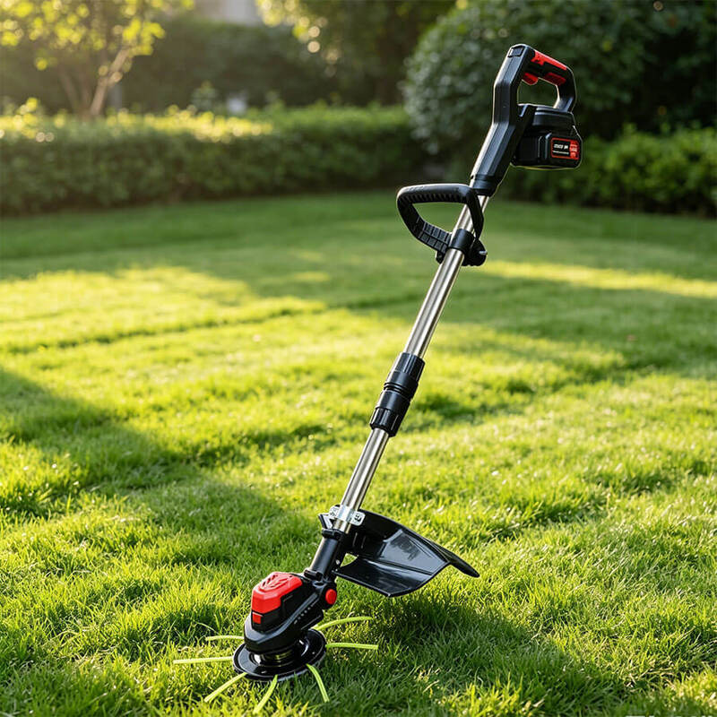 21V Lithium Brush Cutter Battery Powered — Cordless Grass Cutting Machines Grass Trimmer with Brushless Motor for Weed & Brush Clearing